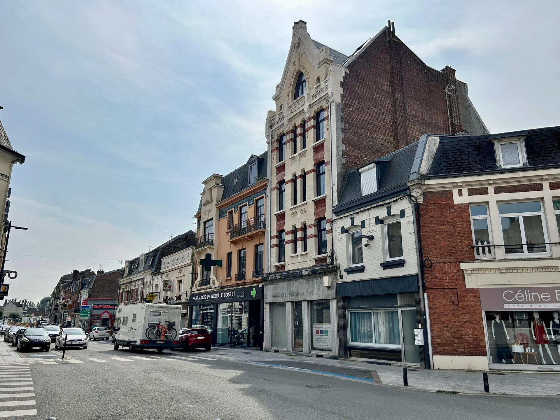 Façades de la rue de Péronne à Bapaume